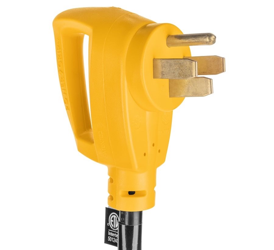 Camco 55175 Power Grip Dogbone Electrical Adapter - 50 Amp Male to 30 Amp Female